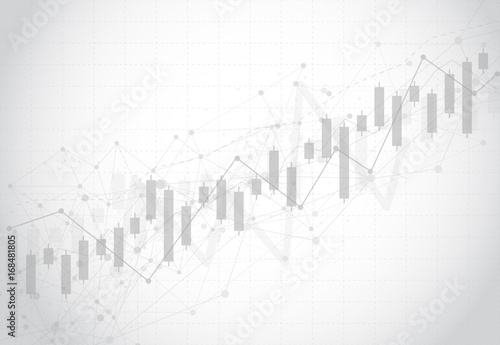 Fotografía Business candle stick graph chart of stock market investment trading on dark background design