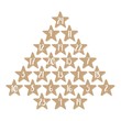 Adventskalender 1-24 mit 24 goldenen Sternen