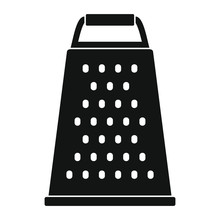 Grater In Black Simple Silhouettestyle Icons Vector Illustration For Design And Web Isolated