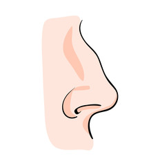 Sticker - cartoon nose vector symbol icon design. Beautiful illustration isolated on white background