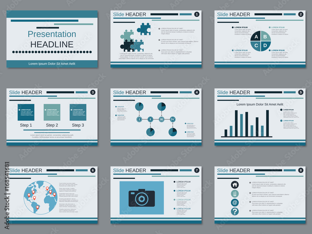 Professional business presentation, slide show vector design template ...