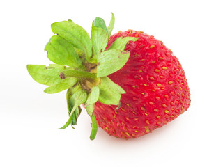 Wall Mural - Strawberry on white background