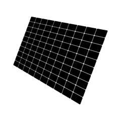 Solar panel black color icon .