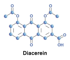 Canvas Print - Diacerein or diacetylrhein anthraquinone