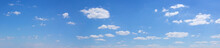 Blue Sky With White Clouds Panoramic Photo