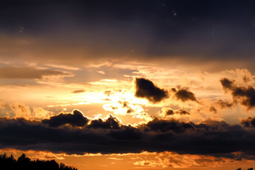 Poster - sunset cloud dark
