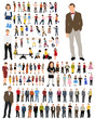 © zolotons - Vector, isolated, a collection of people silhouettes, flat style, isometric people