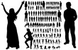 © zolotons - Vector, isolated, a collection of silhouettes people dancing, people silhouettes