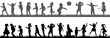 © zolotons - collection of silhouettes of children, childhood, play