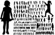 © zolotons - Vector, isolated, a collection of silhouettes of children, childhood, play