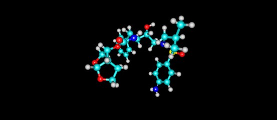 Poster - darunavir molecular structure isolated on black