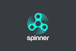 Spinner toy rolling Logo design vector template