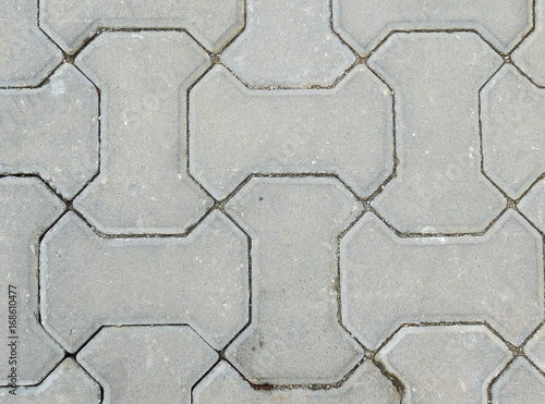 Soft Focused Picture Of Concrete Block Or Road Cement Brick Block