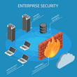 Enterprise Isometric Internet security firewall protection information
