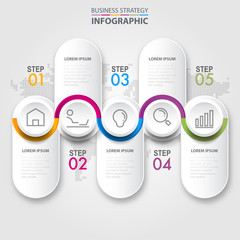 Wall Mural - Business infographics design elements template graphic illustration