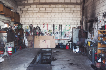 a garage for trucks repairing in Poland