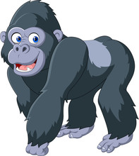 Cartoon Silver Back Gorilla