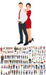 © zolotons - set of silhouettes of isometric people