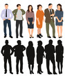 © zolotons - Vector, isolated, silhouette of people collection, set of silhouettes