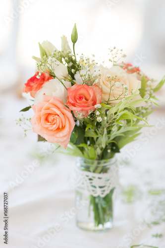 Bouquet De Fleurs Dans Vase En Verre Buy This Stock Photo