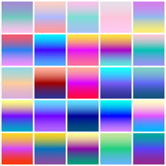 Wall Mural - Collection of modern screen backgrounds. Trendy colorful gradients for mobile app and website design