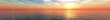 © ustas - Very beautiful sunset over the sea, panorama of the ocean sunrise, 3D rendering