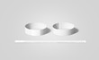 Blank white paper wristbands mock ups, front and back side view, 3d rendering. Empty event wrist bands design mockup. Cheap hand bracelets template, isolated. Clear concert bangle wristlet set.