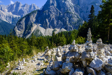 Rock sculptures at Vrsic pass.