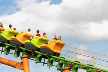Roller Coaster Ride In Luna Park.
