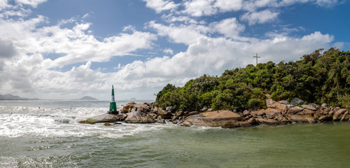 Sticker - Lighthouse at Barra da Lagoa area of Lagoa da Conceicao - Florianopolis, Santa Catarina, Brazil