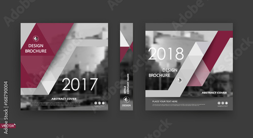 Business Info Card A4 Brochure Cover Design Company Banner Frame