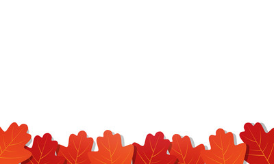 Wall Mural - autumn background. frame of vector oak leaves. template for autumn banner, poster, ad, card.