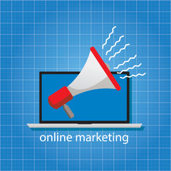 Wall Mural - business concept. internet online digital marketing vector