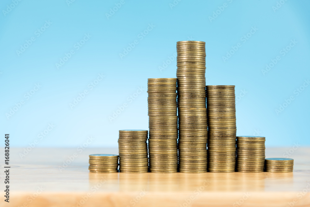 coins stack Stock Photo | Adobe Stock