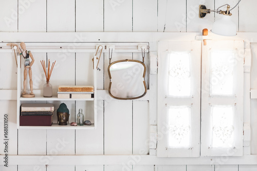 Interior Of Light Modern Wooden House Inside Vintage Window With