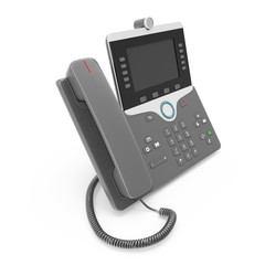 Wall Mural - VOIP phone IP phone isolated on a white. 3D illustration