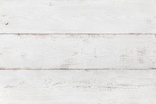 Old Wooden Board Painted White. Light Background Or Texture For Your Design