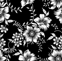 Black White Flowers