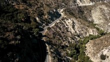 Motorcycle Riders On The Angeles Crest Highway Hills Near Los Angeles