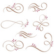 © timonko - set of calligraphy flourish art with vintage decorative whorls for design. Vector illustration EPS10
