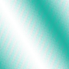 Green Dots On A White Halftone Pop Art Background, Retro Background, Vector Illustration