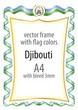 © saidauita - Frame and border of ribbon with the colors of the Djibouti flag