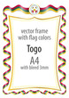 © saidauita - Frame and border of ribbon with the colors of the Togo flag