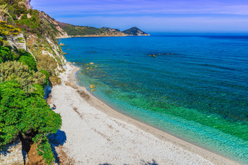 Canvas Print - Capo Bianco beach, Elba Island, Tuscany,Italy.