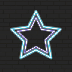 Wall Mural - star neon sign