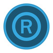 App Icon blau R Schutzmarke