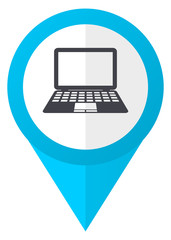 Leinwandbilder - Computer blue pointer icon