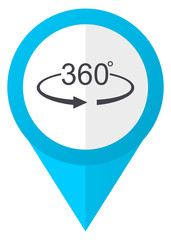 Aufkleber - Panorama 360 blue pointer icon