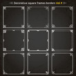 © digiselector - Decorative square frames and borders set 9 vector