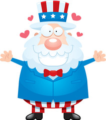 Canvas Print - Cartoon Uncle Sam Hug